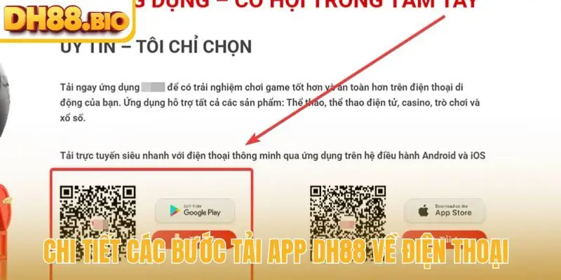 Chi tiết các bước tải app DH88 về điện thoại