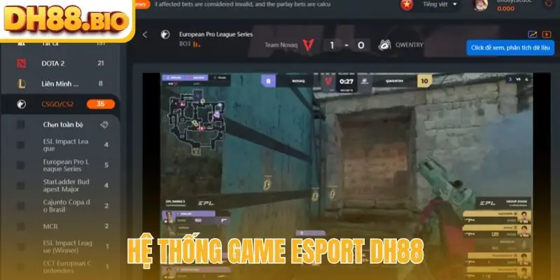 Hệ thống game Esport DH88